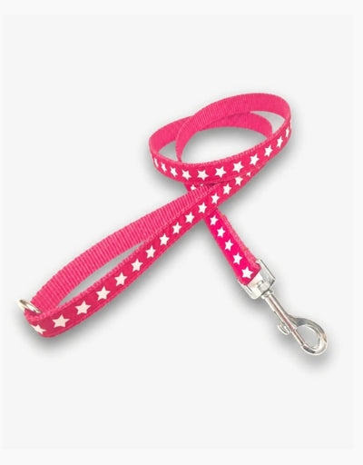 Pink Star Dog Lead