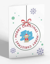 Merry Christmas Bauble Dog Greetings Card