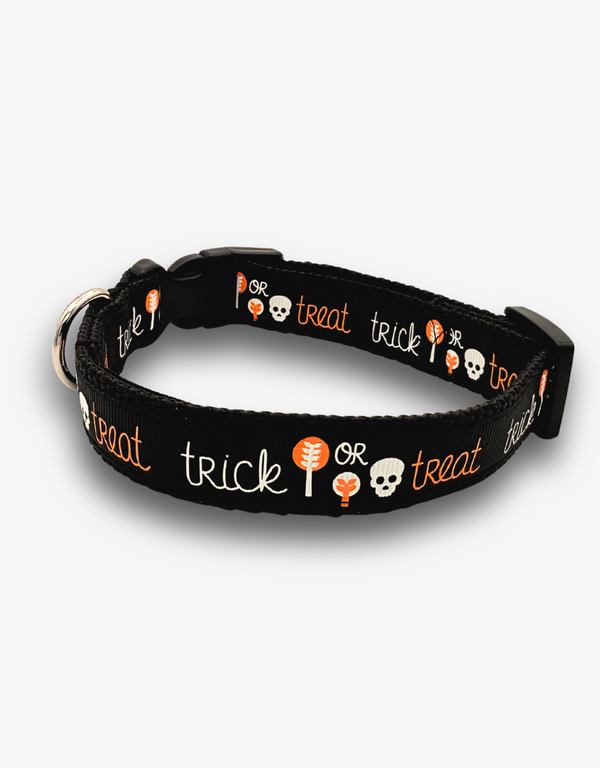 Treat or Treat Halloween Dog Collar