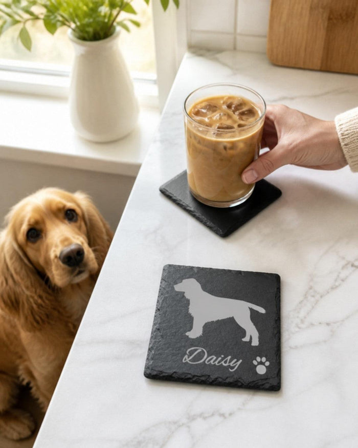 Personalised slate coasters