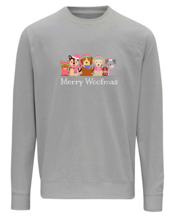 Merry Woofmas Christmas Sweatshirt - Pooch - SWE - MWC - 3413 - S