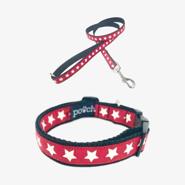 Red Star Dog Collar & Lead Set