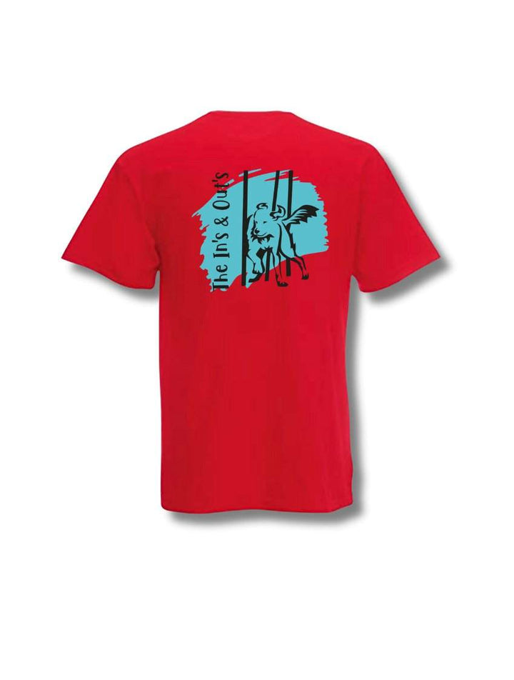 The In's & Out's Red T-shirt - Pooch-CLU-COT-4076-S