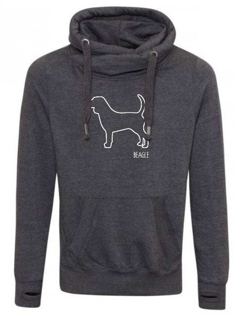 Beagle Cross Neck Hoodie - Pooch-