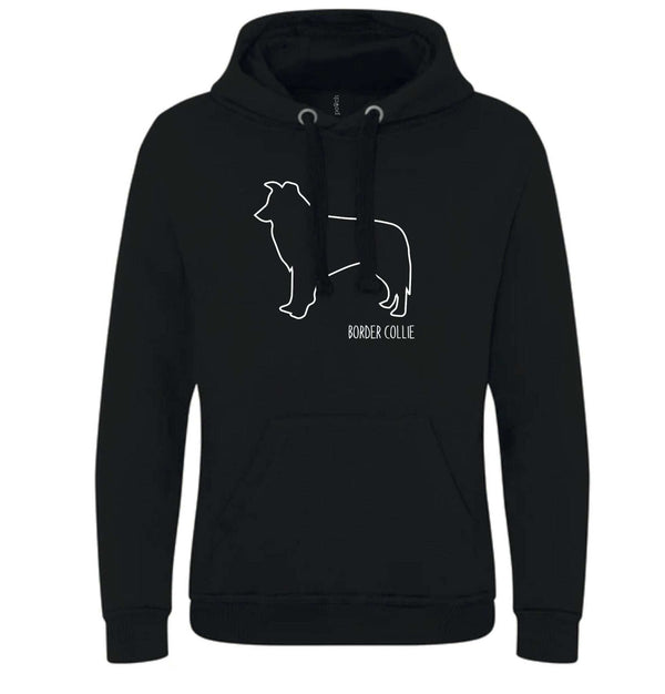 Border Collie Outline Heavyweight Hoodie - Pooch-