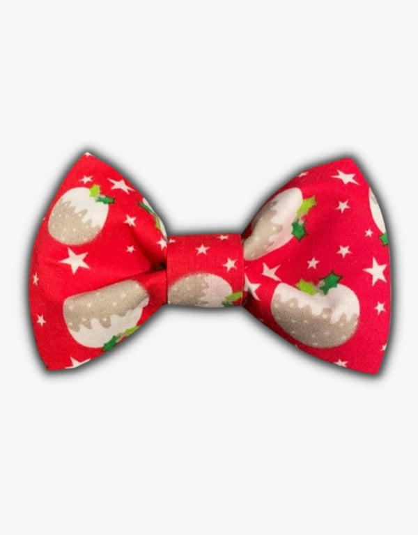 Christmas Pudding Dog Bow Tie - Pooch-