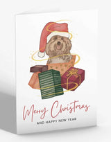 Cockapoo and Presents Christmas Greetings Card