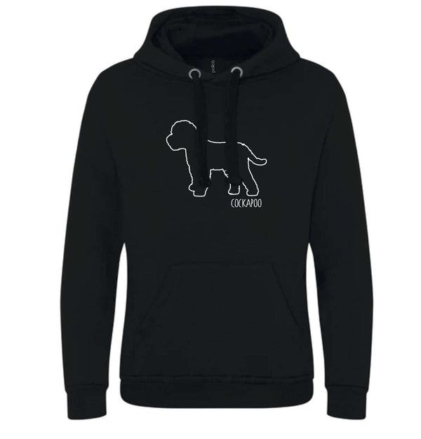 Cockapoo Outline Heavyweight Hoodie - Pooch-