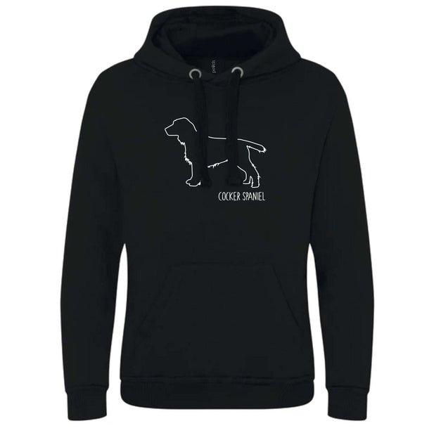 Cocker Spaniel Outline Heavyweight Hoodie - Pooch-
