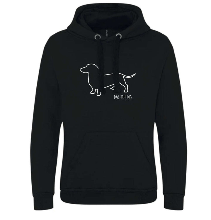 Dachshund Outline Heavyweight Hoodie - Pooch-