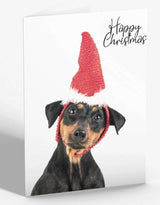 Doberman Christmas Greetings Card