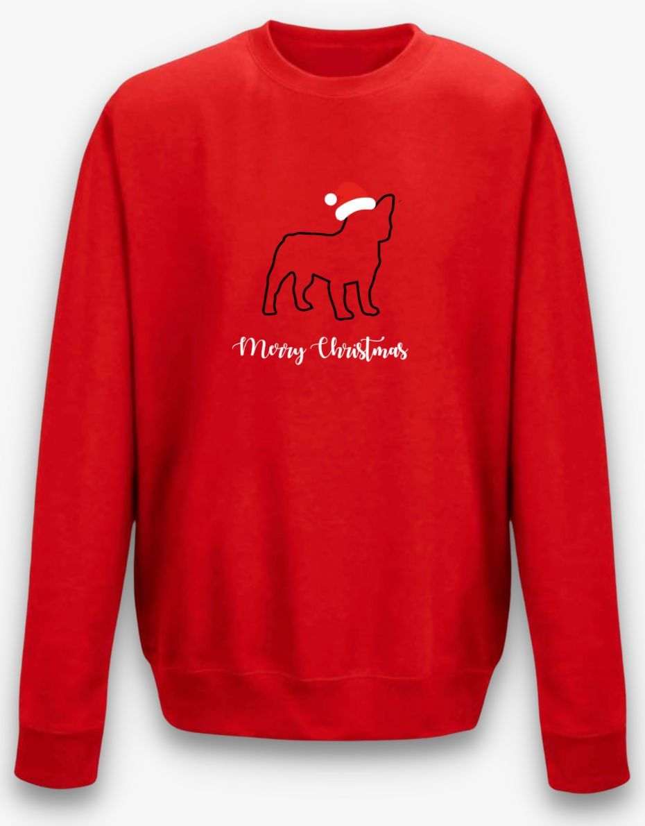 French Bulldog Outline Christmas Jumper Free UK Delivery Pooch