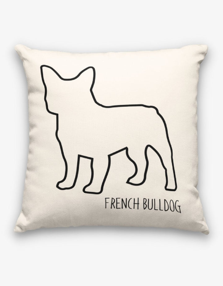 French Bulldog Outline Cushion Cover - Pooch-