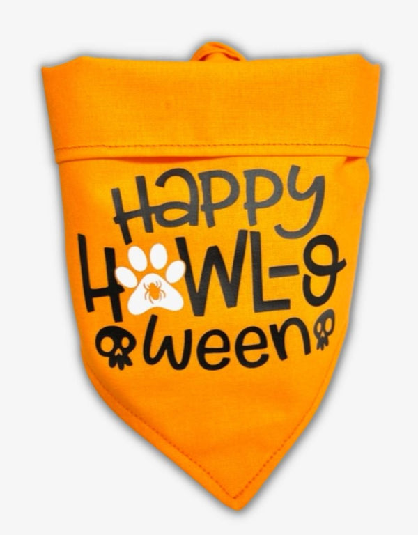 Happy Howl-O-Ween Dog Bandana - Pooch-HHD-3880-S