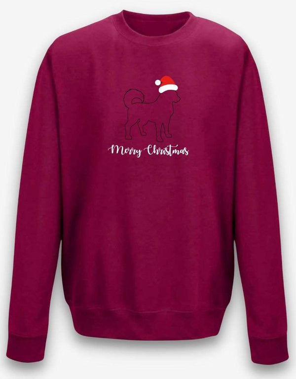 Husky Outline Christmas Jumper - Pooch-