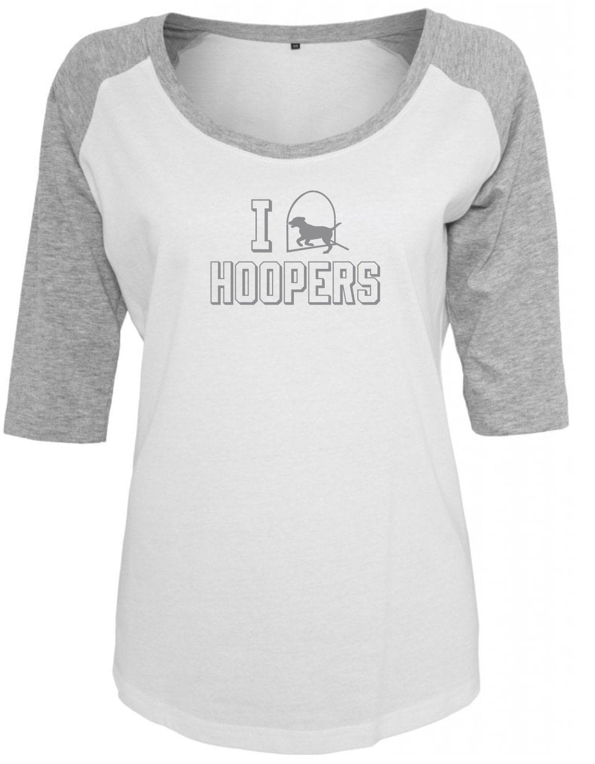 I Love Hoopers ¾ Contrast Women's T-shirt - Pooch-