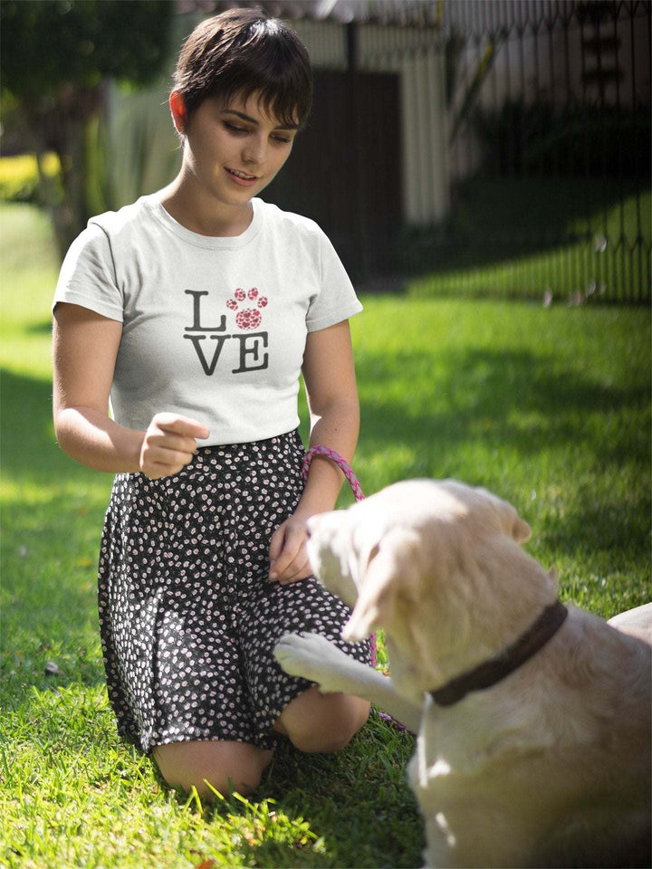 Love Paw Print Women's T-shirt - Pooch-