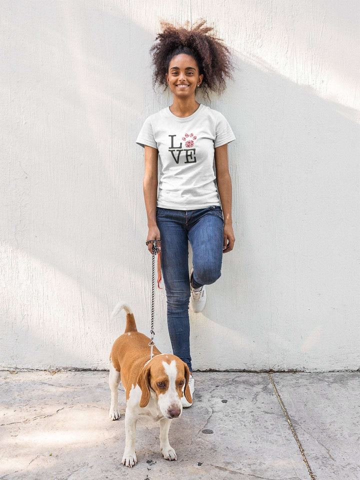 Love Paw Print Women's T-shirt - Pooch-