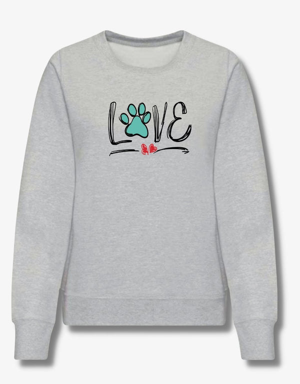 Love Women's Sweatshirt - Pooch-SWE-LWS-3671-X