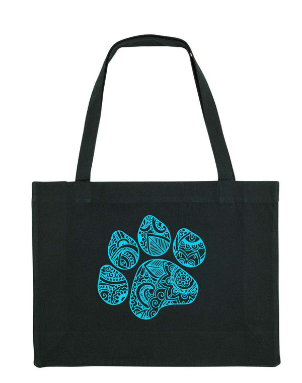 Mandala Paw Print Shopping Tote bag