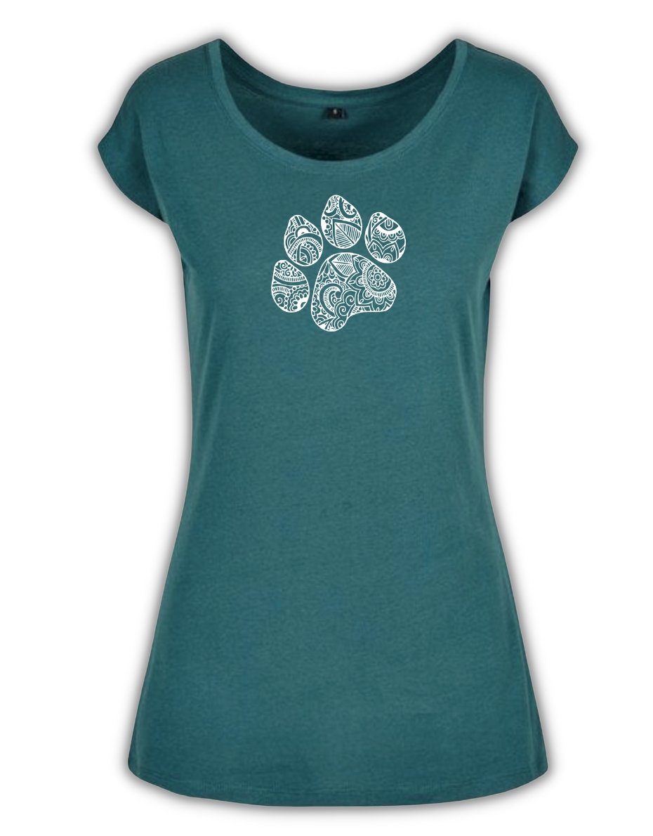 Mandala Paw Print Women's T-Shirt - Pooch-