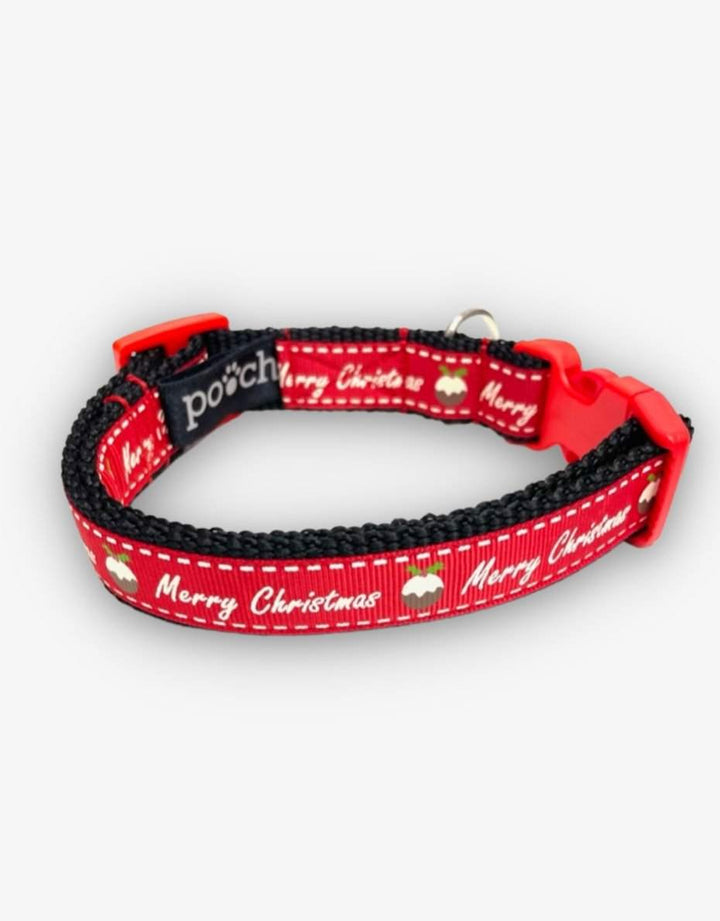 Merry Christmas Pudding Dog Collar - Pooch-