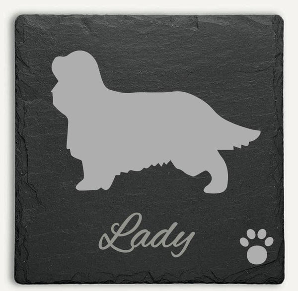 Personalised Dog Breed Slate Coaster - Pooch-BRE-PDB-3765-S