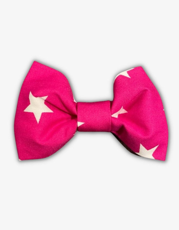 Pink Star Dog Bow Tie - Pooch-