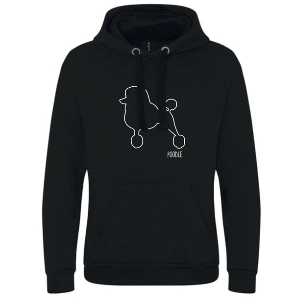 Poodle Outline Heavyweight Hoodie - Pooch-
