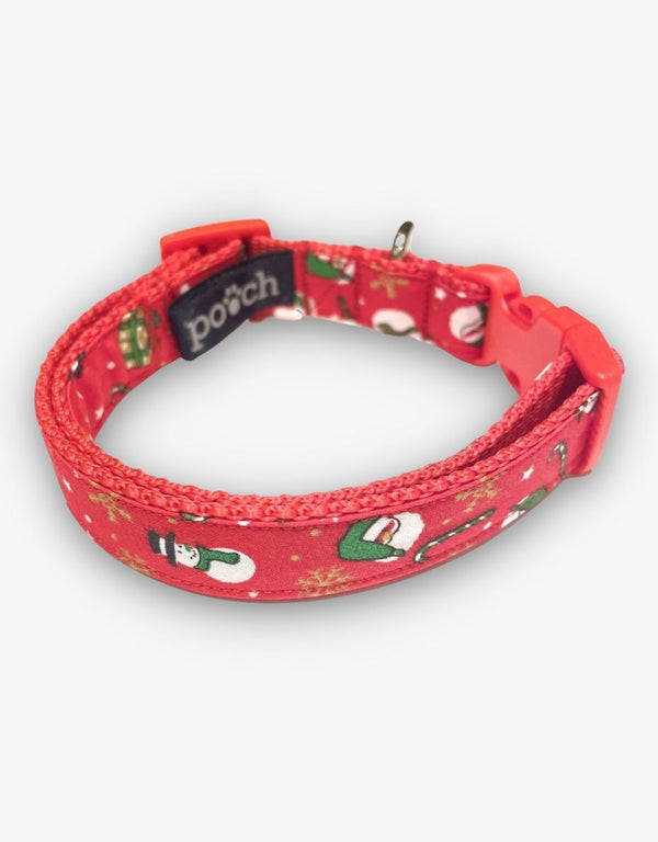 Red Christmas Dog Collar - Pooch-