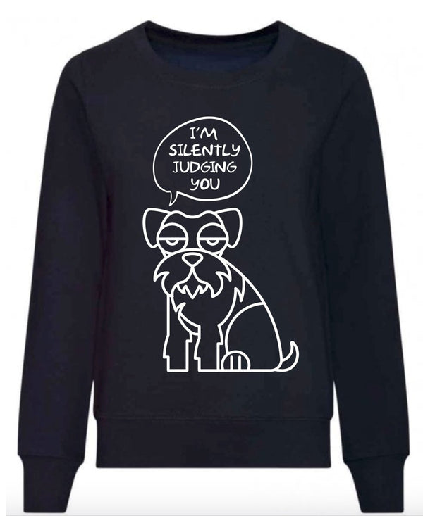 Silently Judging Border Terrier Sweatshirt - Pooch-SJB-3724