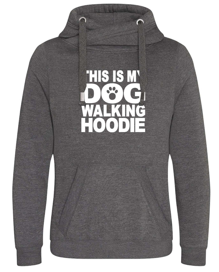 This Is My Dog Walking Cross Neck Hoodie - Pooch-