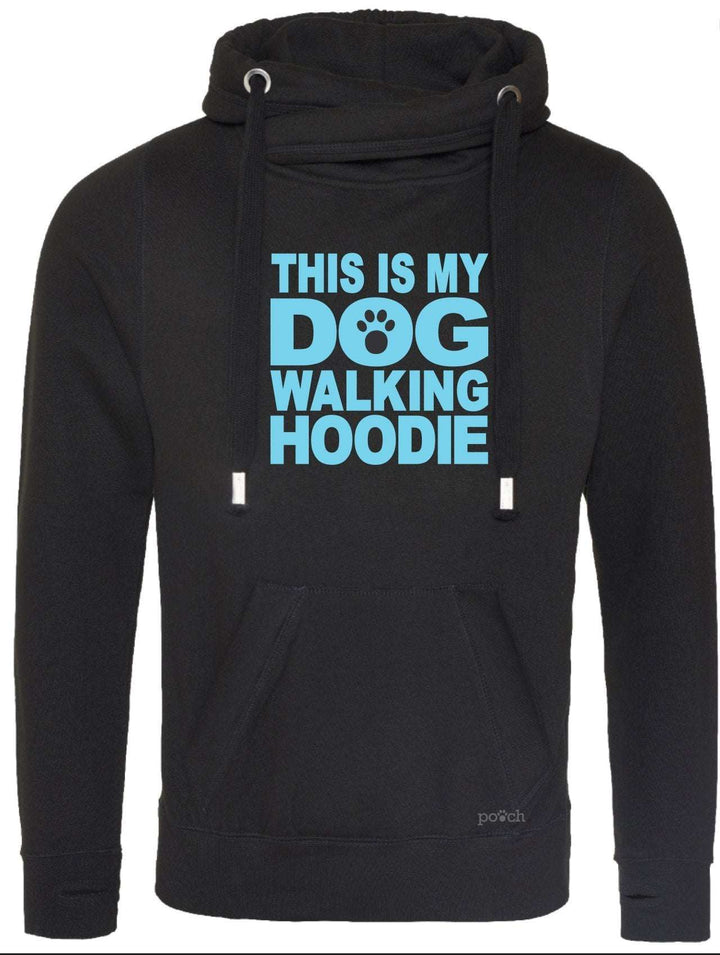 This Is My Dog Walking Cross Neck Hoodie - Pooch-