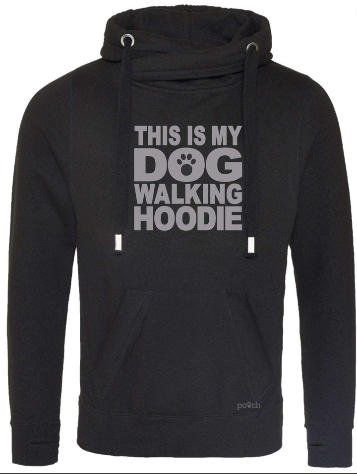 This Is My Dog Walking Cross Neck Hoodie - Pooch-