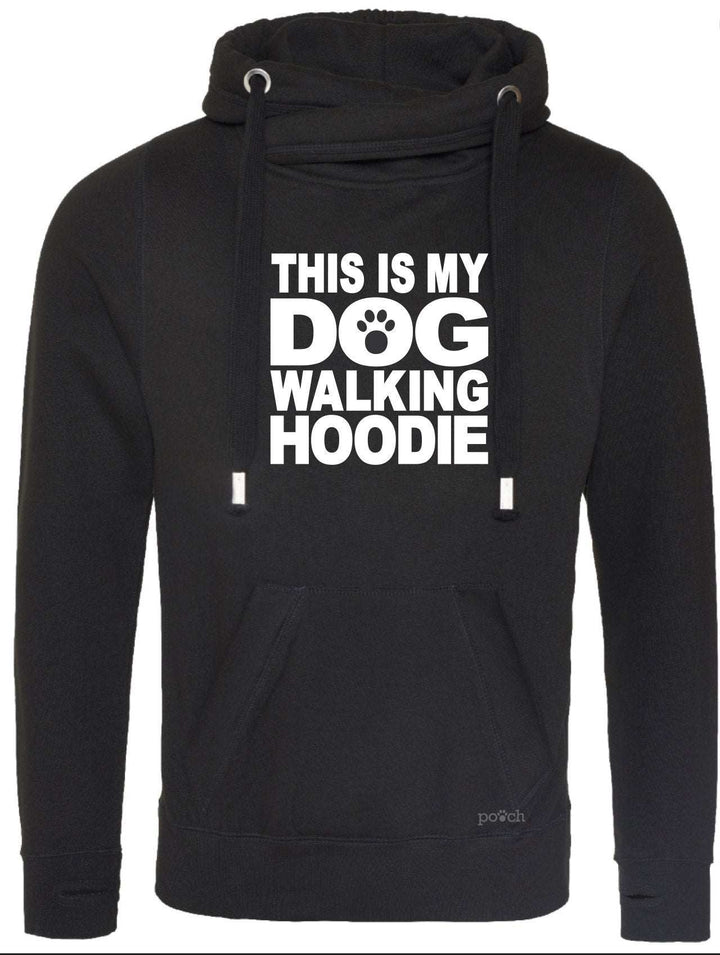 This Is My Dog Walking Cross Neck Hoodie - Pooch-