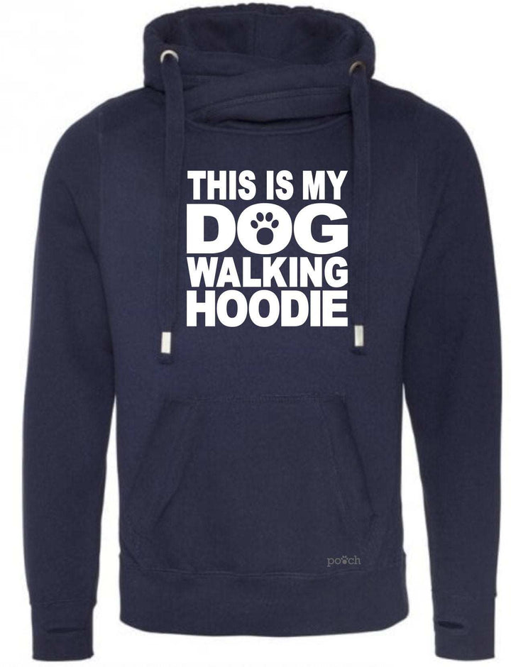 This Is My Dog Walking Cross Neck Hoodie - Pooch-
