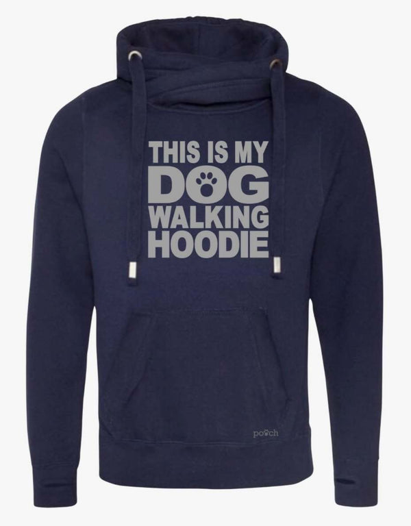 This Is My Dog Walking Cross Neck Hoodie - Pooch-