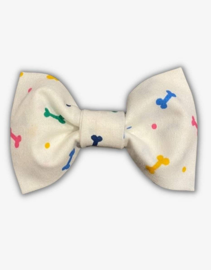White Bone Bow Tie - Pooch-
