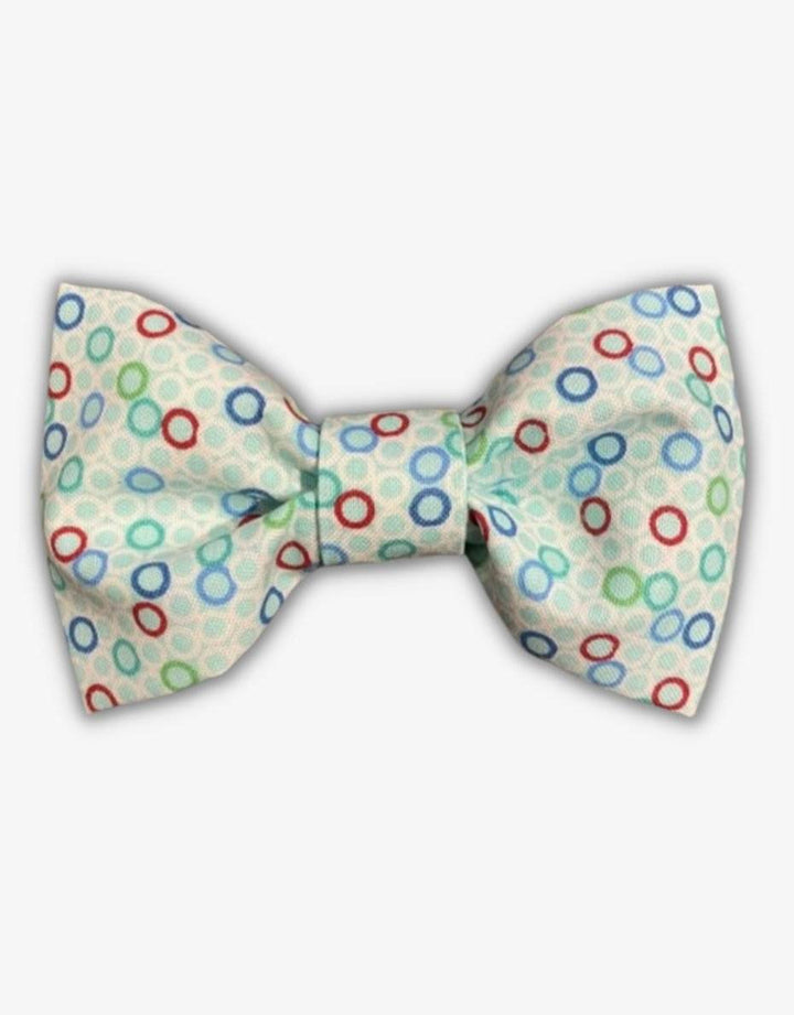 White Spot Dog Bow Tie - Pooch-
